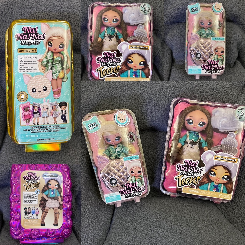 New!Na! Na! Na! Surprise Amelia Outback Teens Fashion Doll & Glam Victoria Grand